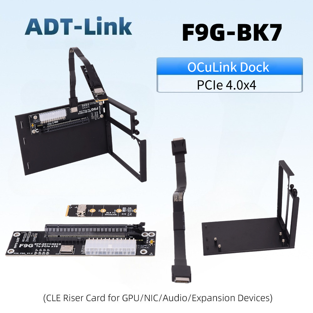 Oculink Gpu Dock Station - EGPU OCuLinkドック PCI-e 4.0 X4対応、高速外部ビデオグラフィックスカードドッキングステーション F9G-BK7。PC、ノートパソコン、M.2アダプター、ATXに対応。