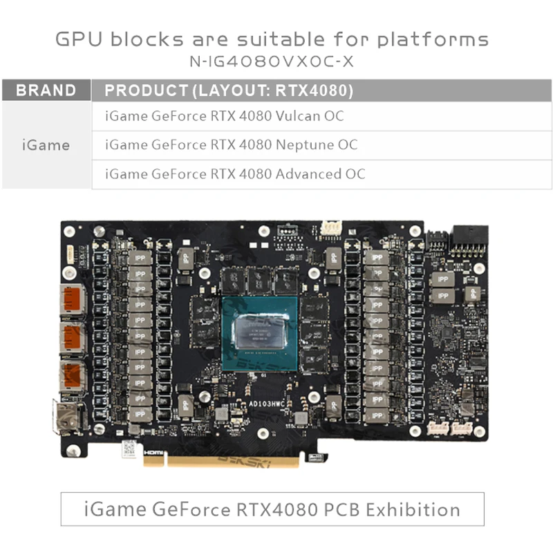 Bykski N-IG4080VXOC-X GPU ブロック - Rtx 4080 Water Cooling Block のレビューと価格