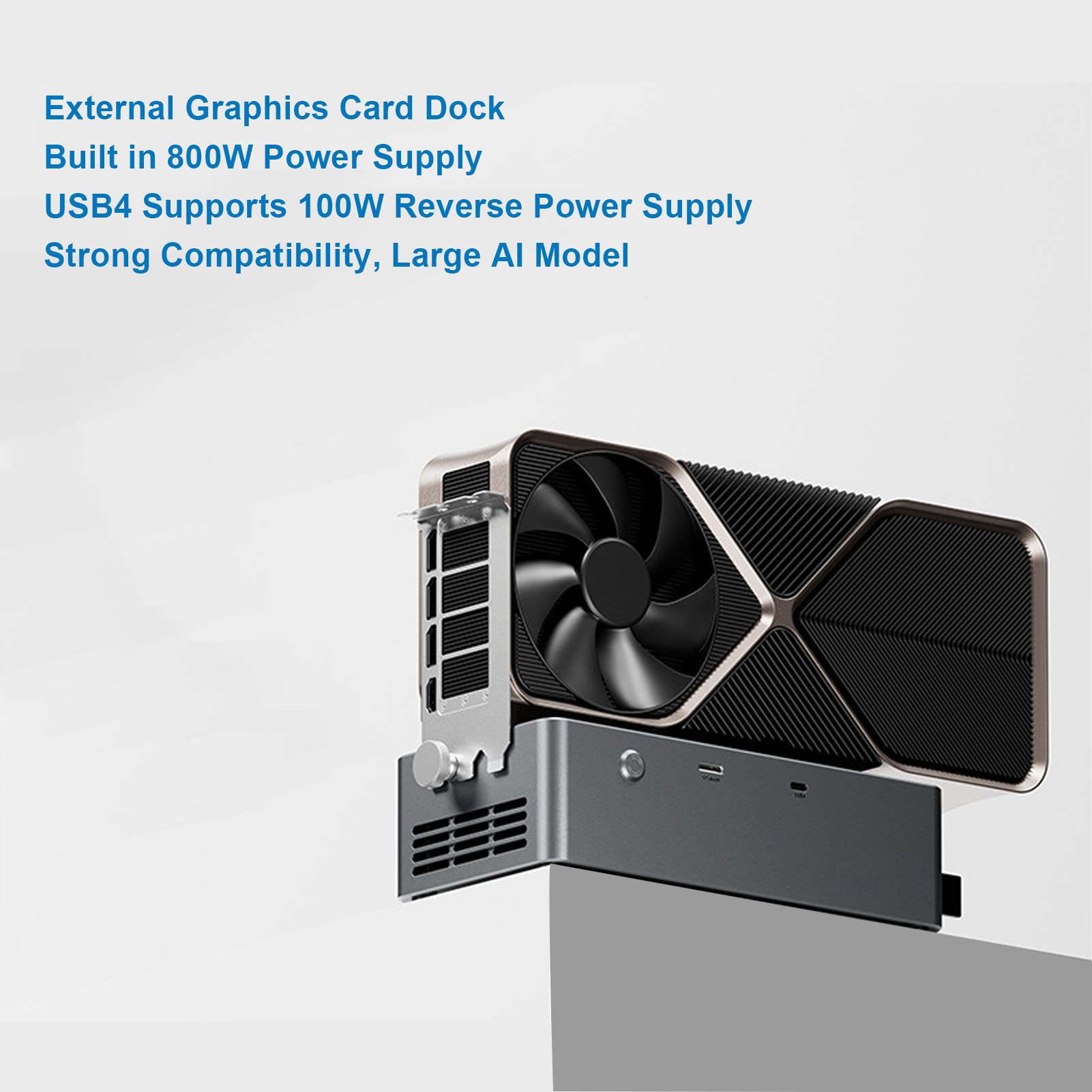 800W電源付きEGPUドッキングステーション PCIe 4 - Oculink Gpu Dock Station のレビューと価格