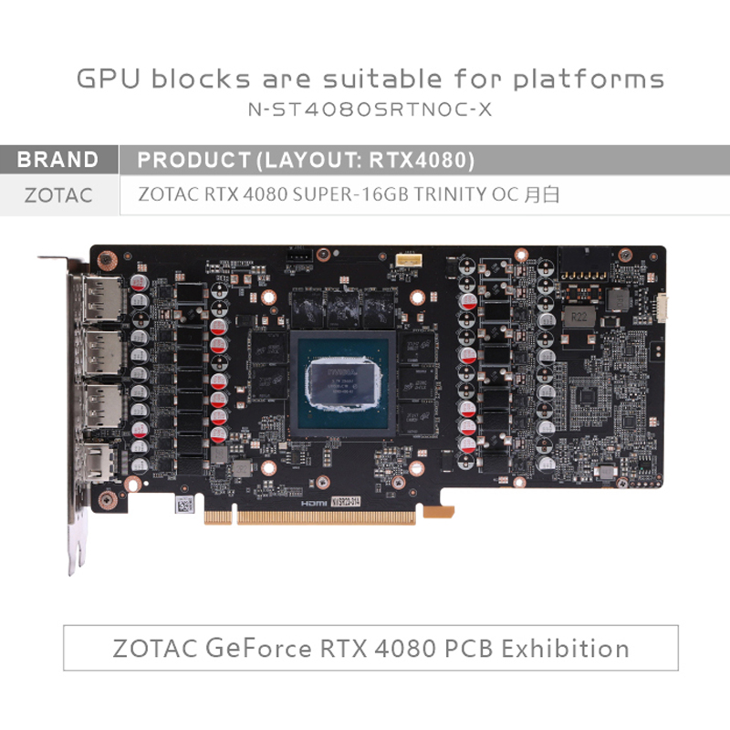 Bykski N-ST4080SRTNOC-X GPU ブロ - Rtx 4080 Water Cooling Block のレビューと価格