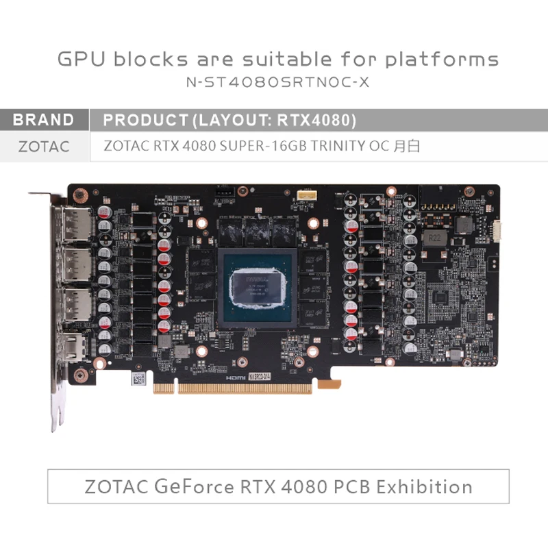 Bykski GPU ブロック ZOTAC RTX 4080 - Rtx 4080 Water Cooling Block のレビューと価格